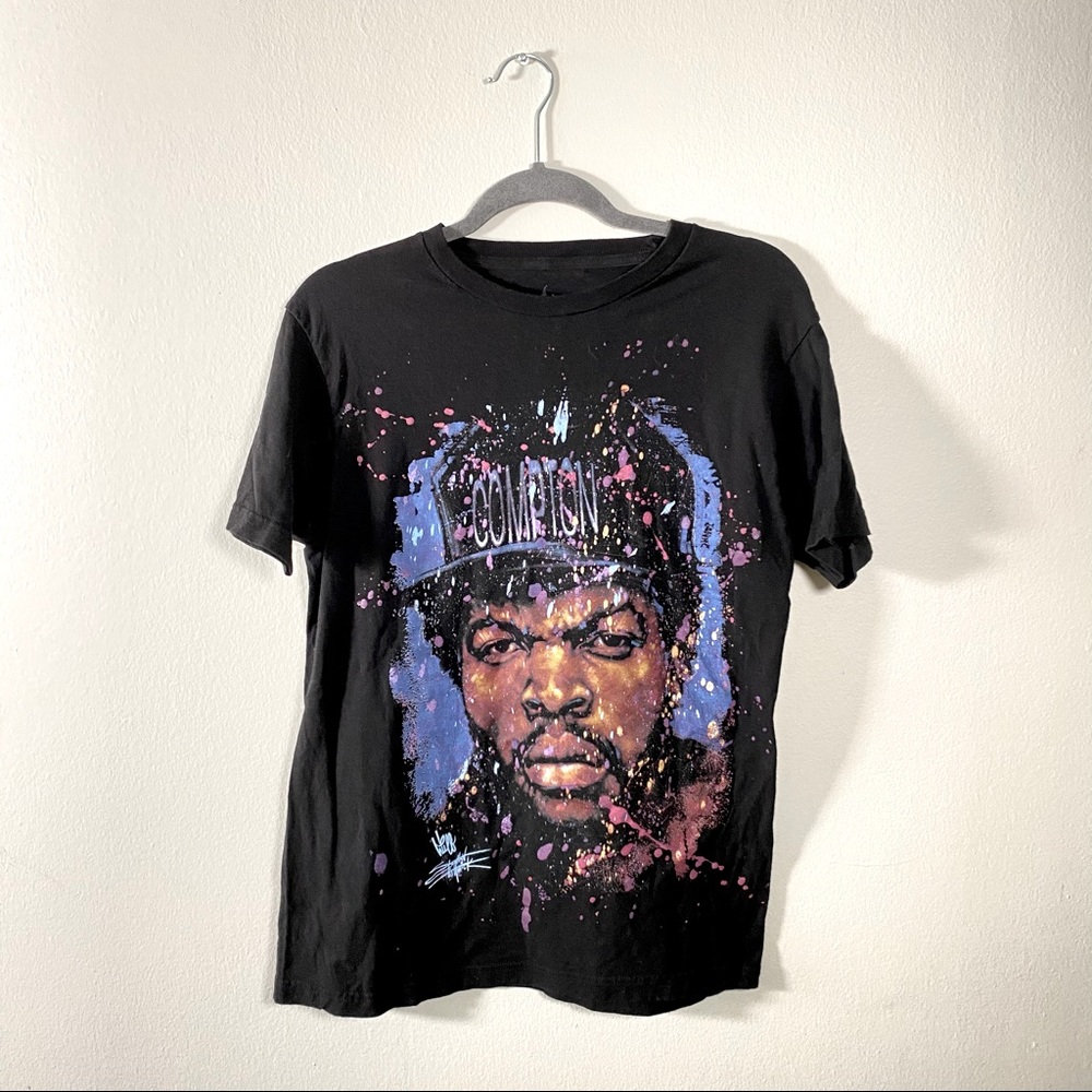 Stephen Fishwick Icons Ice Cube Black Tshirt